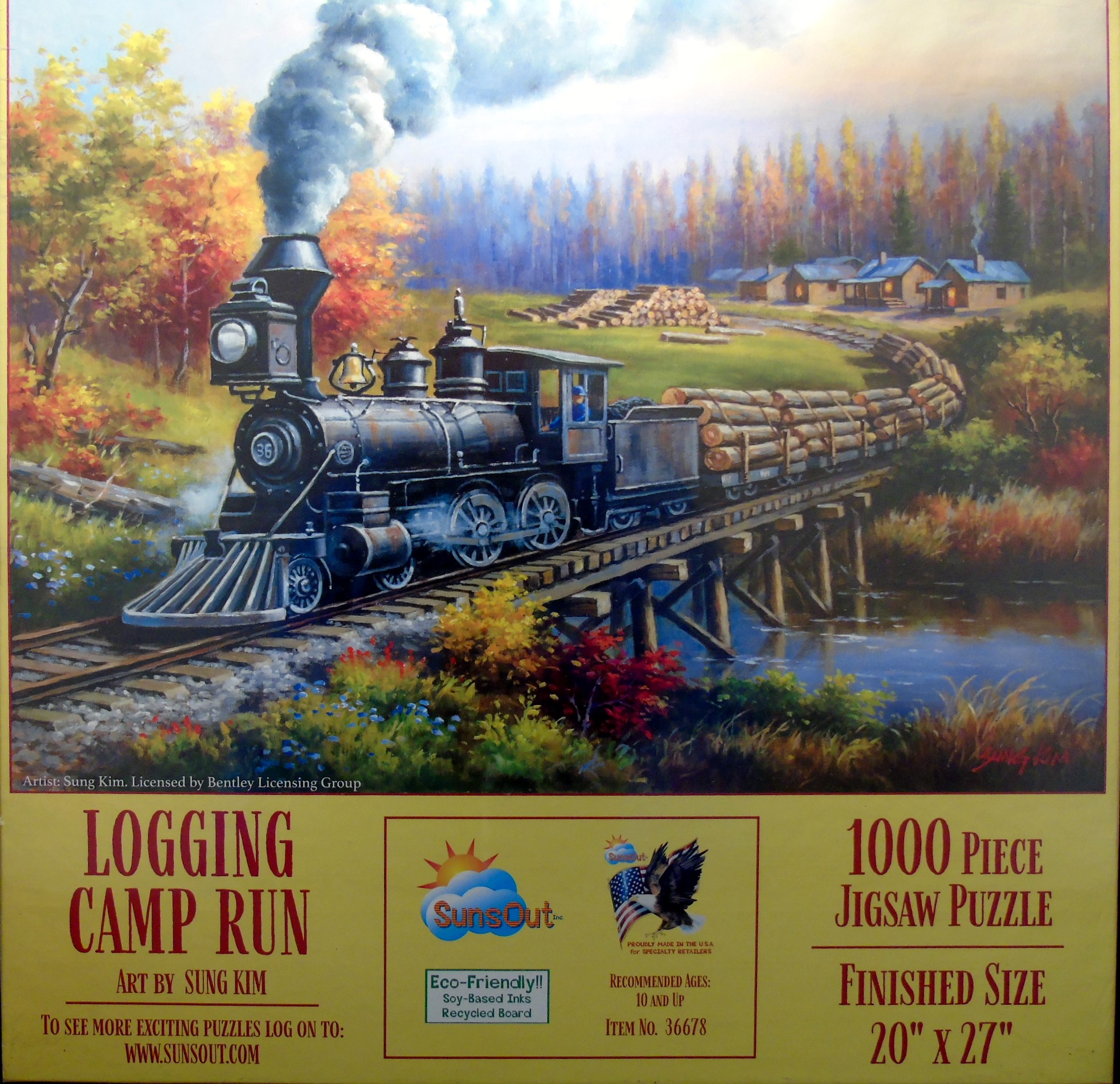SunsOut Logging Camp Run Train Puzzle